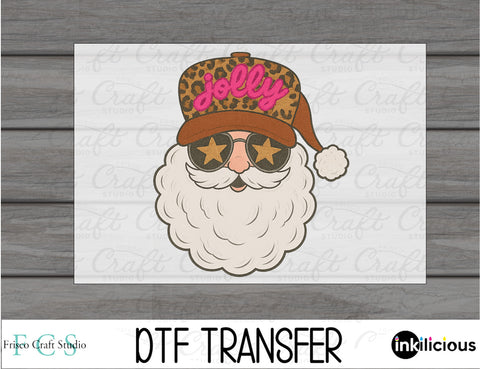 Santa Leopard Hat DTF