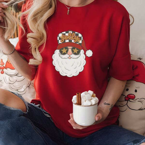 Santa Checkered Hat DTF