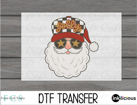 Santa Checkered Hat DTF