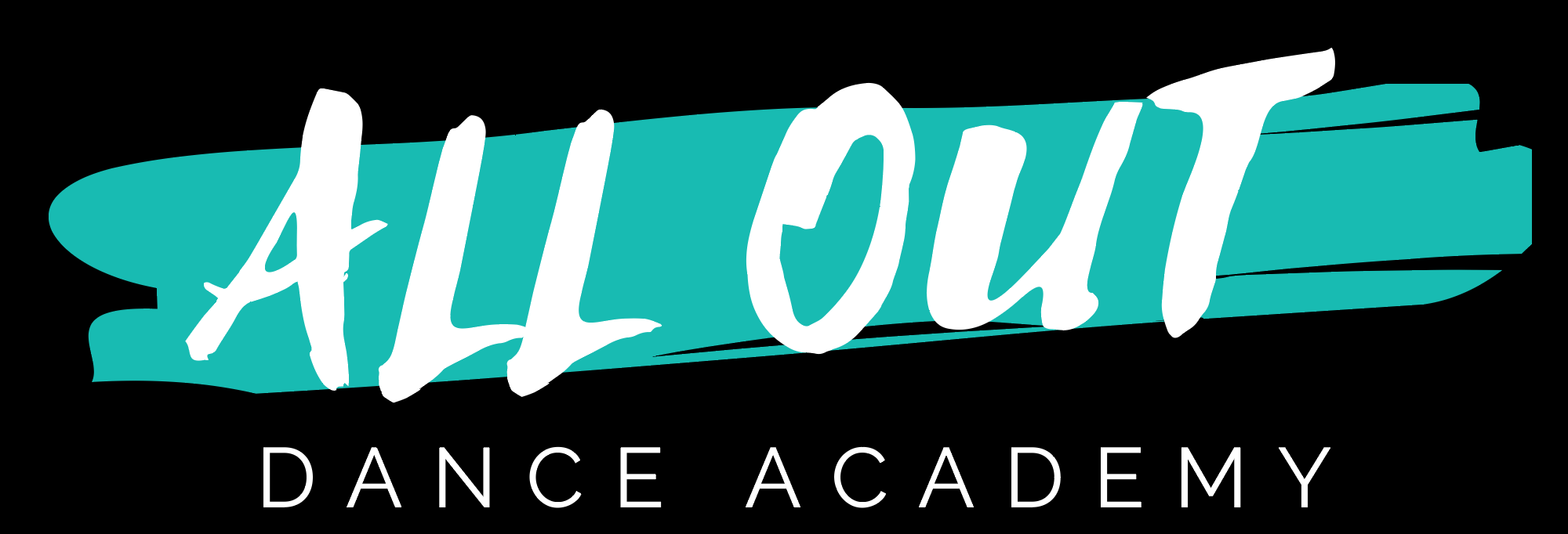 All Out Dance Brush Stroke-Teal Font