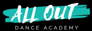 All Out Dance Brush Stroke-Teal Font