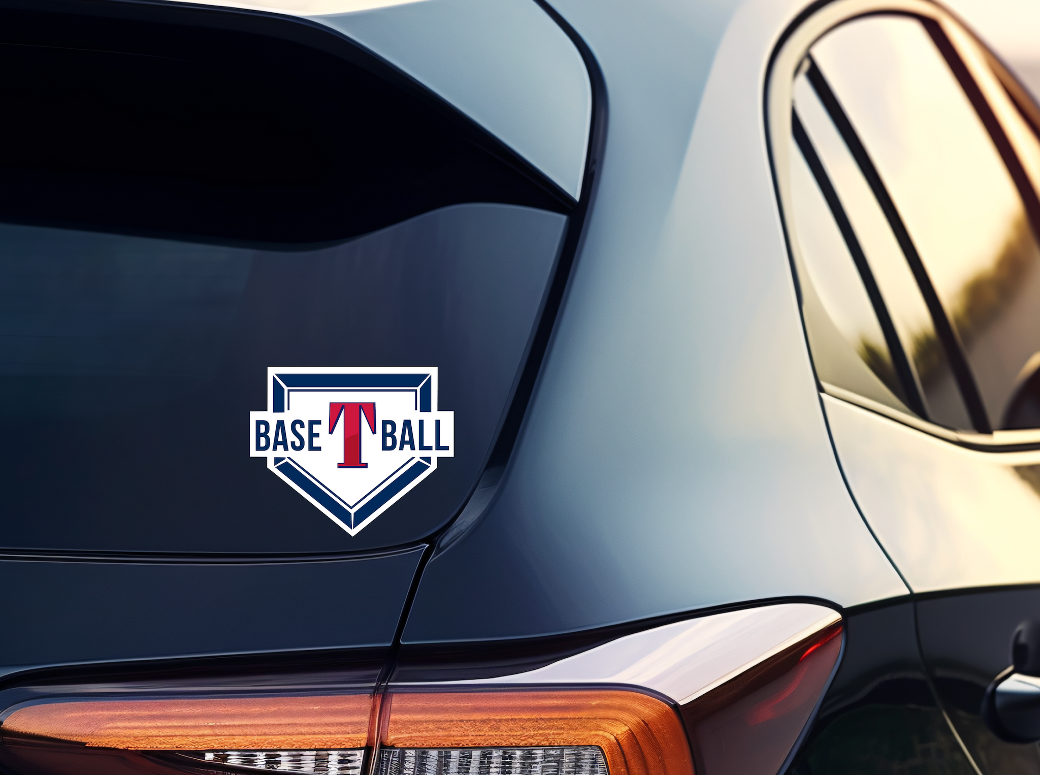 Centennial Titans Baseball Car Decal - White