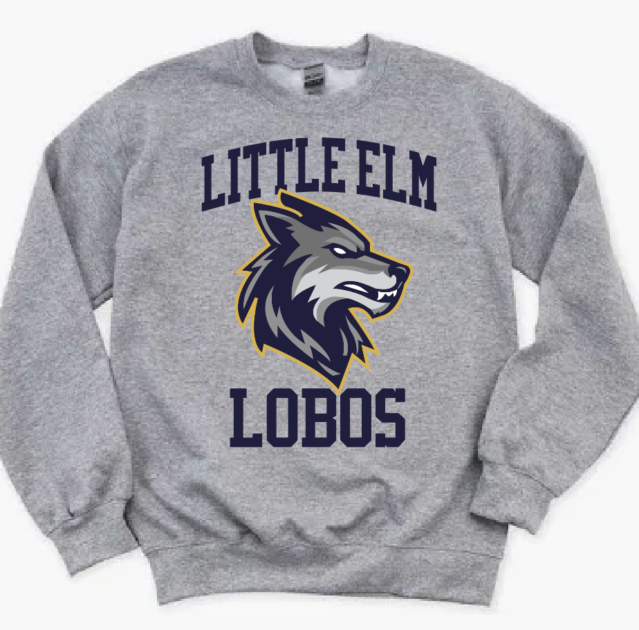 Little Elm Lobos Mascot Crewneck