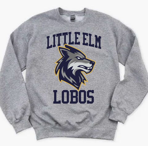 Little Elm Lobos Mascot Crewneck