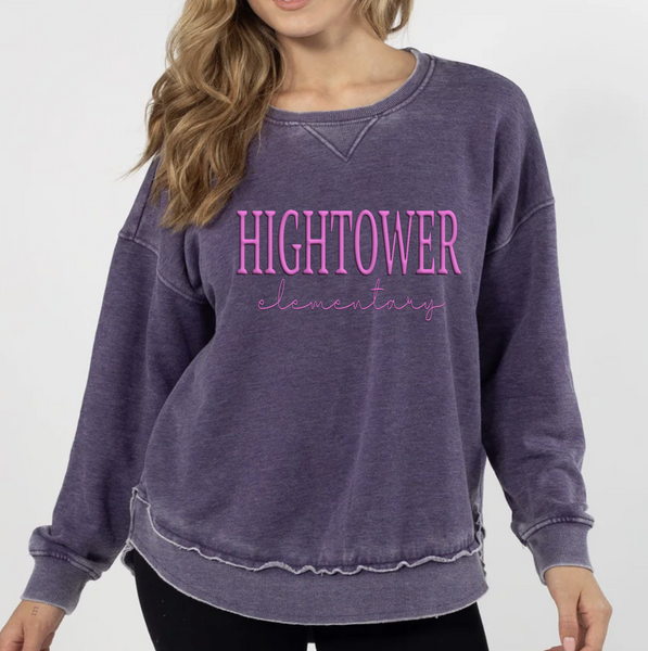 Hightower Elementary "PUFF" Chicka-d Burnout Sweatshirts