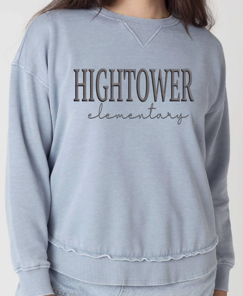 Hightower Elementary "PUFF" Chicka-d Burnout Sweatshirts