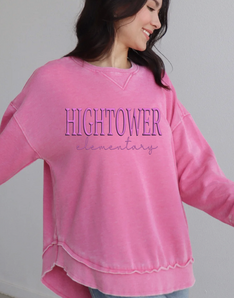 Hightower Elementary "PUFF" Chicka-d Burnout Sweatshirts