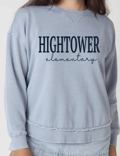 Hightower Elementary "PUFF" Chicka-d Burnout Sweatshirts