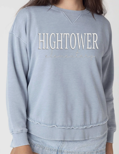 Hightower Elementary "PUFF" Chicka-d Burnout Sweatshirts