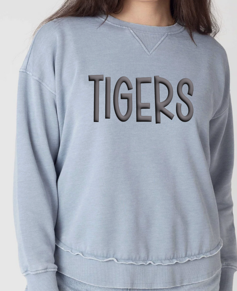 Tigers "PUFF" Chicka-d Burnout Sweatshirts