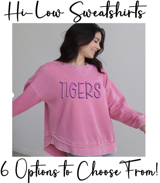 Tigers "PUFF" Chicka-d Burnout Sweatshirts