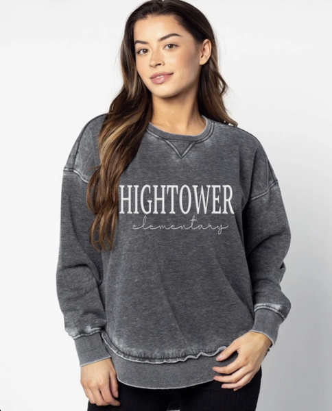 Hightower Elementary "PUFF" Chicka-d Burnout Sweatshirts