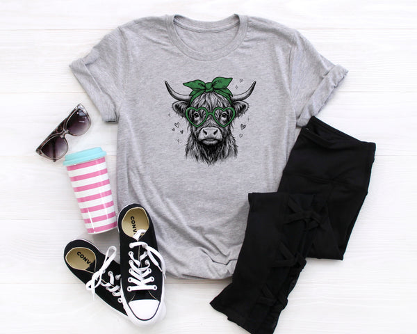 St. Patrick Highland Cow DTF