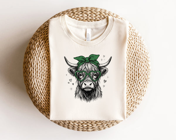 St. Patrick Highland Cow DTF