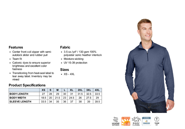 Titans Softball Dri-Fit 1/4 Zip Pullover