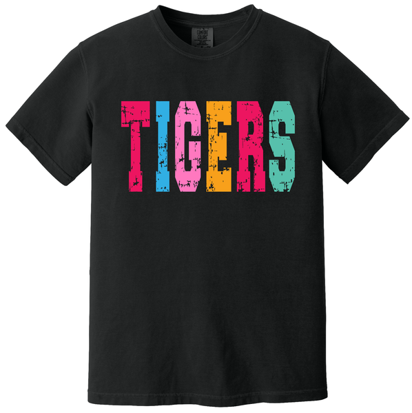 Tigers Distressed Bright & Bold Spirit Tee