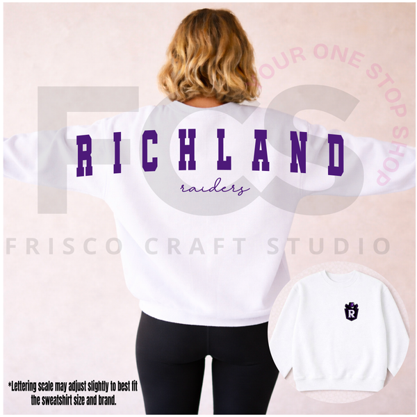 Richland Raiders Marquee Letter Sweatshirt