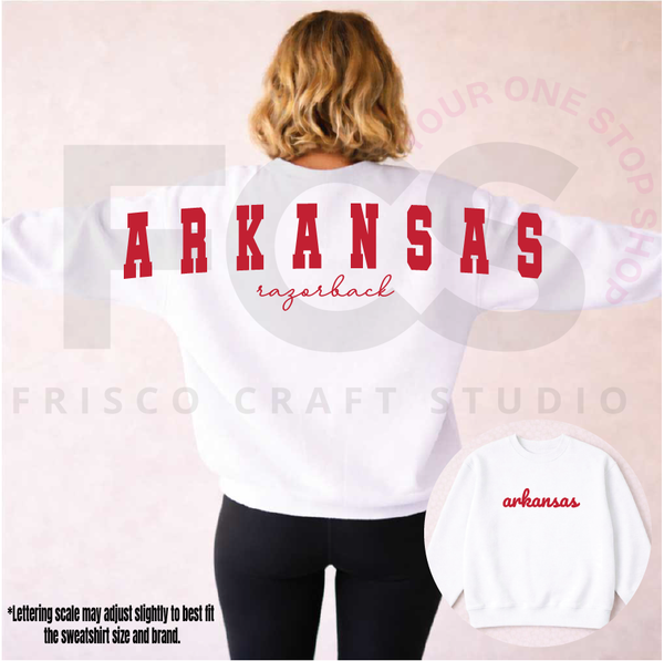 Arkansas Razorbacks Marquee Letter Sweatshirt