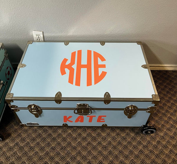 Trunk Monogram Decal and Name on Front