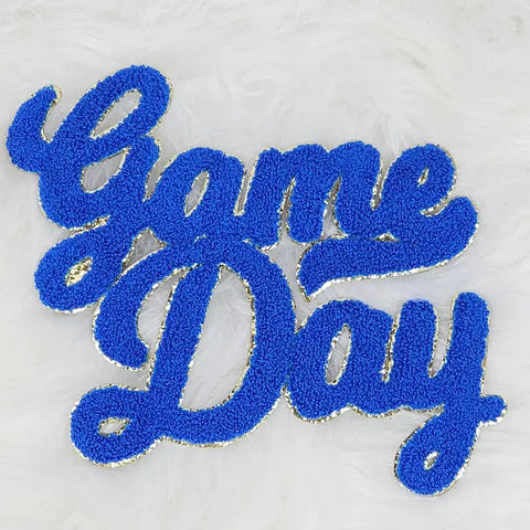 Blue Game Day Chenille Patch