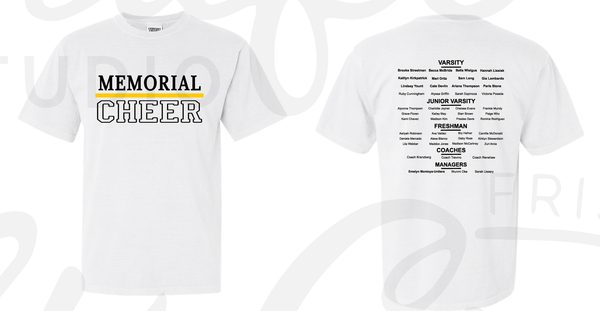 Memorial Cheer Roster Shirt