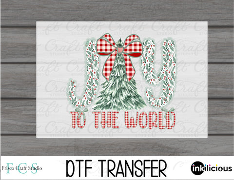 Plaid Joy to the World DTF