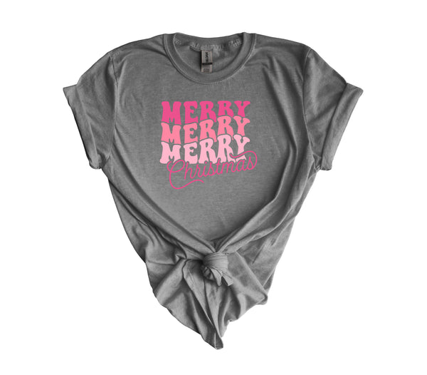 Pink Merry Christmas DTF