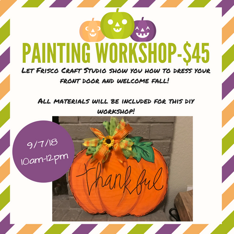 PUMPKIN PAINTING WORKSHOP 2018