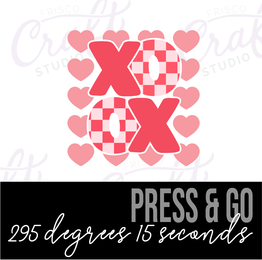 XOXO-Iron On Decal, Press and Go