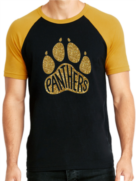Navo VB Unisex Gold & Black Short Sleeve Raglan
