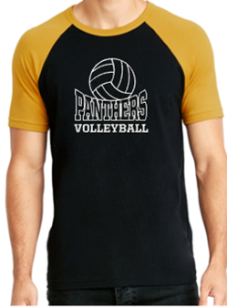 Navo VB Unisex Gold & Black Short Sleeve Raglan