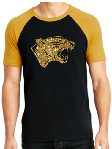 Navo VB Unisex Gold & Black Short Sleeve Raglan