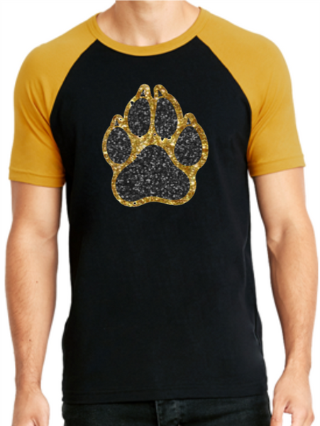 Navo VB Unisex Gold & Black Short Sleeve Raglan
