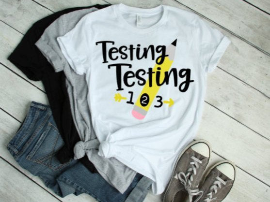 Testing Testing 123 **Staar Testing** Teacher's T-Shirt