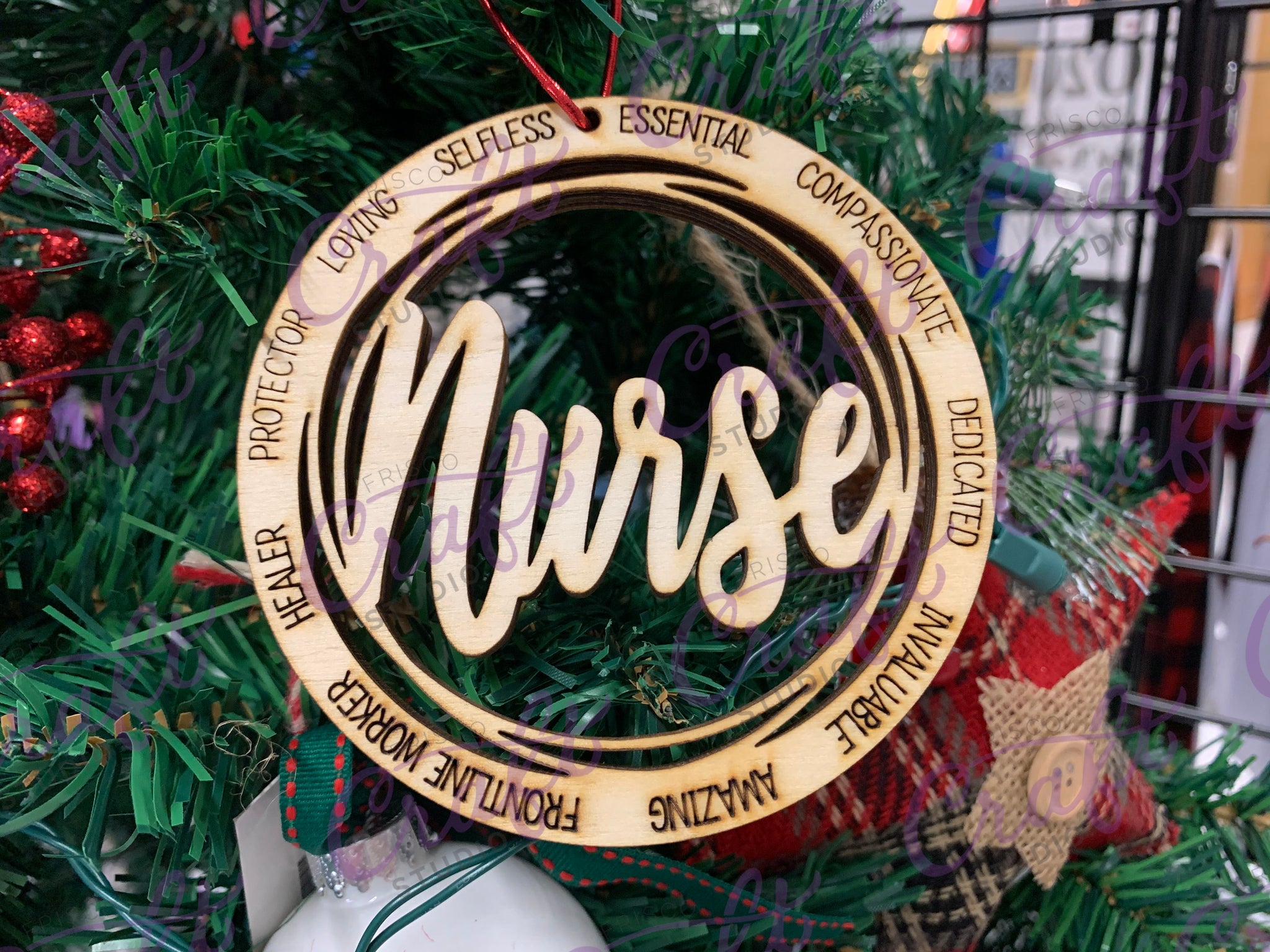 Nurse wood ornament